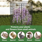 18 PCS Plant Protector from Animals,13.5" Dia x 14" H Pre-Bent Wire Plant Protectors, Metal Plant Cages for Outdoor Plants Plant Cage & Supports Keep Animals Out Garden