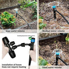 Drip Irrigation System with Water Timer Auto Watering System for Garden 5/16“ID and 1/4 Inch Pipe 162ft Adjustable Spray Kit, for Greenhouse, Garden, Lawn, and for Potted Plants