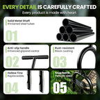 Manual Lawn Core Aerator Tool – Heavy Duty Hand Soil Aerator with 3 Hollow Tines, Pre-Assembled Lawn & Garden Plug Remover for Grass Growth & Soil Improvem