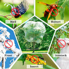 2Pcs Large Bird Barrier Netting Mesh, 7.9 * 6 FT Garden Netting with Zipper and Drawcord, Fruit Tree Covers to Protect Fruit from for Fruit Trees