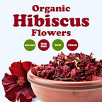 Food to Live Organic Hibiscus Flowers, 8 Ounces – Whole Petals. Great for Herbal Tea. Non-GMO. Caffeine-free. Good Source of Vitamin C. Bulk. Kosher