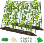 MYMULIKE 2 Pack Cucumber Trellis, Garden Trellis for Climbing Plants Outdoor, A-Frame Cucumber Trellis for Raised Bed, Plant Grow Support for Tomato, Squash, Vegetable, Flower(33"x47"x2Pcs)
