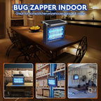 PhatroyYee Solar Bug Zapper Outdoor Indoor, 4000mAh Rechargeable Portable Fly Zapper, 4500V Electric Mosquito Killer with Panel Sensor & 10FT Extension Cord, Waterproof for Patio Camping Home Backyard