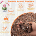 Orchid Bark Potting Mix - 9QT Natural Orchid Potting Mix for Repotting, Blended with Small Pine Bark and Perlite to Provide Ideal Ventilation and Good Drainage for Orchids and Other Potted Plants