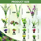 Promising Large Aquarium Decor Plastic Plants-Colorful Water Grass for Fish Tank, Green Fish Tank Artificial Plants Kit -Fish Tank Care Water Plants Accessories（22pcs）