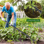 Garden Hoe - Heavy Duty 2 in 1 Hoe Garden Tool with Cultivator Claw Rake,75 Inch Long Handle Hoes for Weeding,Loosening Soil,Hand Weeder Tools for Indoor Outdoor Gardening,Planting,Cultivating,Digging