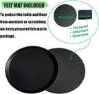 Yukfona Ceramic Plant Saucer Pot Tray 2 pack-12 Inch, Planter Saucers 4 5 6 7 8 9 10 11 12 Inch for Indoors Outdoor, Durable Sturdy Flower Drainage Tray for Glazed Pots Base (12.5 Inch-2-Black)