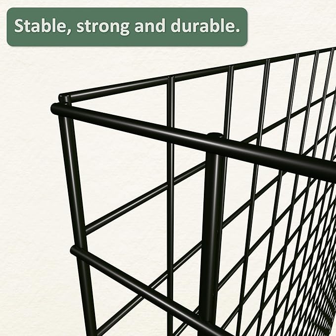 24 Pics DIY Metal Plant Protectors from Deer, Garden Fencing Animal Barrier Size 11.8 * 11.8 inches, Mesh Plant Cage Chicken Wire Cloche for Plants with Stakes and Nylon Cables (24 Pcs)