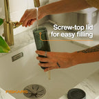 Fiskars LifeWell Watering Spike, Self-Watering System for Indoor Plants, Continuous Hydration Vacation Care & Travel, Porous Ceramic Cone Slow Release, 11.75 oz Capacity, Black
