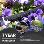 Soaker Hose 100 FT for Garden Beds, 1/2’’ Rubber Garden Soaker Hoses 100 FT with Connectors, Drip Irrigation Watering Hose for Vegetable, Tree, Lawn Yar (100 FEET)