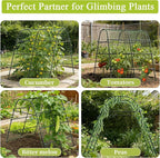 Cucumber Trellis for Raised Bed 67" x 67" U-Frame Garden Arch Tunnel with Netting Vegetable Fruit Flower Lightweight Metal Plant Support for Climbing Plants Outdoor,Black