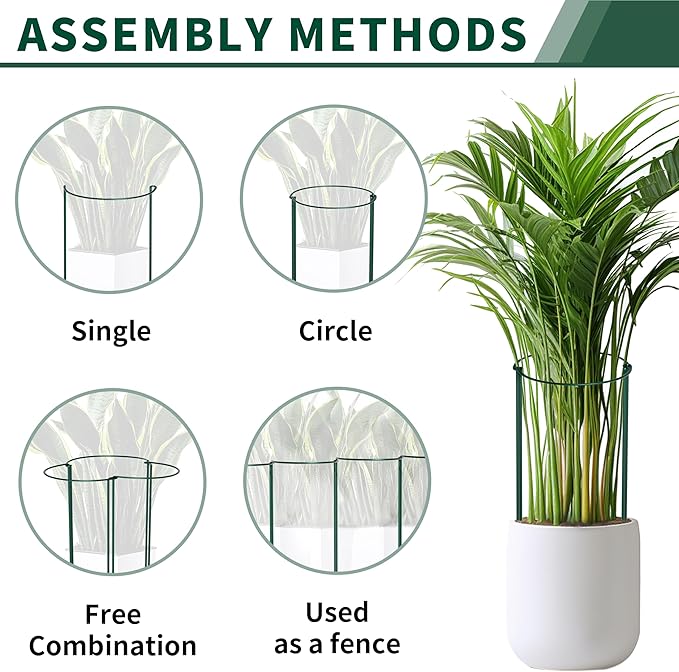 10 Pack Peony Cages and Supports, 10" (W) x 24"(H) Plant Support, Heavy-Duty Metal Plant Support Stakes, Plant Stakes for Outdoor & Indoor Plants, Perfect for Flowers and Vegetable
