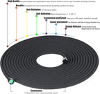 Taisia 1/2" Soaker Hose 25 ft Round Rubber Garden Water Hoses, Heavy Duty Drip Hose for Watering Irrigation, Water Seeper Soaker Hoses for Garden, Lawn and Plants