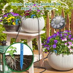 Solar Automatic Drip Irrigation System Kit, Auto Watering Kit for DIY Garden Watering System with 9 Timing Modes and Anti-Siphon Set，Indoor/Outdoor Garden, Balcony & Patio Irrigation System