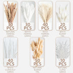 220PCS Natural Dried Pampas Grass Boho Home Decor Bouquet Phragmites Dried Flowers Bouquet for Wedding Floral Arrangements Home Decorations (220PCS)