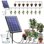 Biling 3.5W Solar Drip Irrigation Kit, 15M Automatic Watering System with Multi Modes, Vacation Plant Watering Solution for Garden, Greenhouse, Patio (15 Drippers)