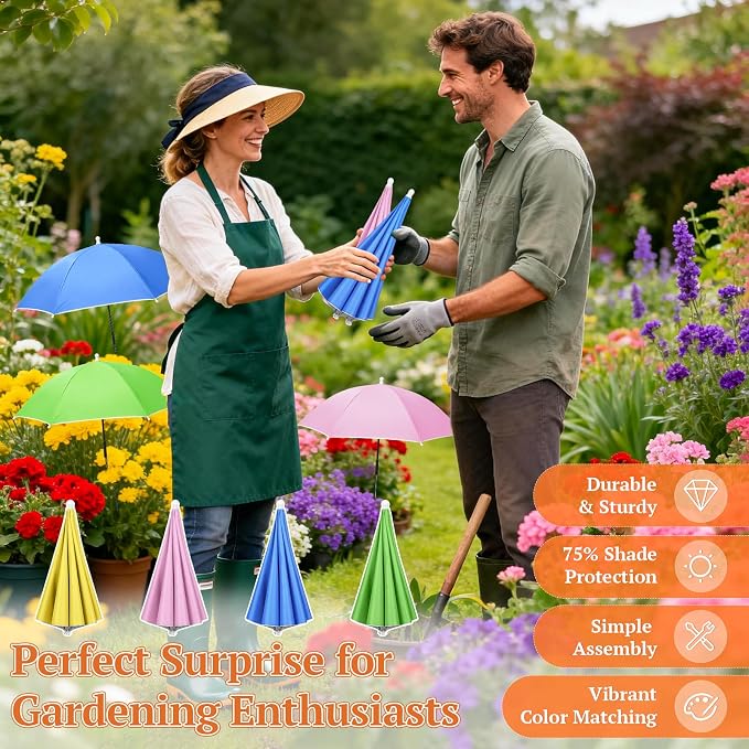 Tryly Plant Umbrellas for Outdoor Plants, Garden Umbrella Shade for Potted Plants and Garden Beds, Provide Shade to ‌Defend Plants From Blazing Sun