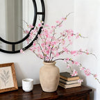 INXUGAO 6 PCS Faux Cherry Blossom Branches Decor 31.5 Inch Long Stems Fake Artificial Flowers for Home Indoor Decoration Vase Arrangement Living Room Table Bedroom Spring Decor
