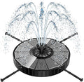 Yzert Solar Fountain, 3-Level Adjustable Water Height, 3.5W Glass Powerful Outdoor Fountain Pump with Rotating Rods & 7 Nozzles for Bird Bath, Garden, Pond, Patio, Flower Pot (2026 Model, Black)