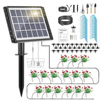 82FT Solar Drip Irrigation System, Auto Watering Kit for 30 Pots, Solar-Powered Plant Watering, 25 Timer Modes, 900ml/min Flow Indoor/Outdoor Garden, Balcony & Patio Irrigation System