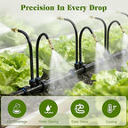 Drip Irrigation System for Garden, Automatic Watering System with Adjustable 360° Copper Spray Nozzles, DIY Drip Irrigation Kit for Yard, Lawn, Greenhouse, Raised Beds & Potted Plants (40FT)