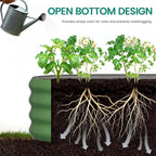 DoCred 3 in 1 Galvanized Raised Garden Bed, 2Pcs Garden Planter Box with 87" H Trellis for Climbing Plants, Outdoor Gardening Raised Beds with Climbing Net for Fruits, Vegetables, Flower (Green)