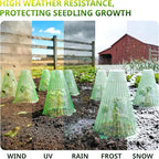 Pack 20 Garden Cloches for Plants, Reusable Bell Plant Cover with Metal Stakes, Plant Protection Cloches for Potted Plants/Seedlings,Protect Plants from Sun,Birds, Frost