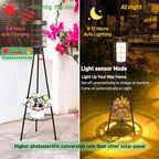 38 inch Solar Floor Lamp with Tripod Plant Stands, Waterproof Outdoor Solar Lights for Garden, Porch, Yard, Backyard, Patio (2 Pack)