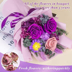 Forever Flower,Flowers for Delivery,Roses Bouquet Lasting for 3 years,Birthday Flowers,Sympathy Flowers,Gifts for Her Women Mom Grandma Wife Friends