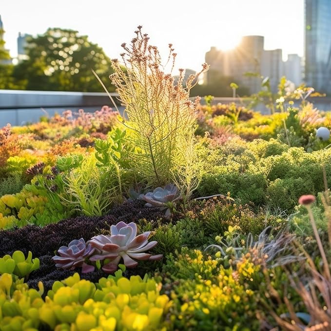 10 in. x 20 in. Sedum Groundcover Mat, Non-toxic Hardy Stonecrop for Landscaping, Live Succulents, Pet Friendly Plants for Cats & Dogs, Drought Resilient, Easy Care