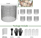18Pcs Plant Protectors from Animals,13.5" Dia X 14.3" H Metal Plant Cages for Outdoor Plants Plant Cage & Supports Keep Animal Out Garden Wire Mesh Protection from Rabbit Chicken Squirrel Tree Flower