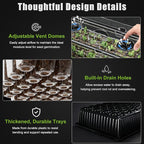 60 Cell Self-Watering Seed Starter Tray with Grow Light and Heat Mat,Seed Starter Kit,Humidity Domes,Auto Timer,Flexible Brightness Seedling Starter Trays for Seed Starting & Seeds Growing