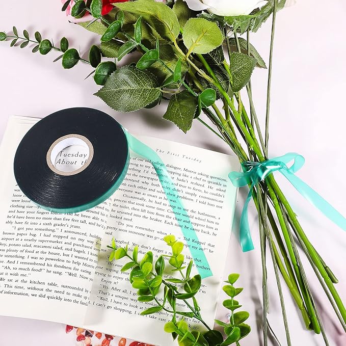 Prudiut 300Ft ×2 Rolls (600 Ft) Plant Tape, 1/2" Stretch Garden Tape Sturdy Plant Ribbon Nursery Tree Tape Support for Indoor Outdoor Patio Plant, Tree, Vegetables, Branches