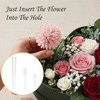 30 Pcs Floral Water Picks Flower Tubes for Fresh Flowers, Individual Floral Water Tubes Pointed End Plastic Single Flower Foam Arrangement Stem Holder for Cake Decoration