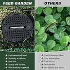 FEED GARDEN 6 Inch 100 Pcs Galvanized Landscape Staples 100 Pcs Gaskets Pick Hook Garden Stakes 11 Gauge Anti-Rust Landscaping Fabric SOD Pins U Shaped Yard Turf Stakes for Weed Barrier Fabric