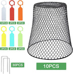 10 Pcs 9.13"×9.13" Chicken Wire Cloche Plant Covers Garden Netting Metal Heavy Duty Plant Protectors from Animals for Keeping Bunnies Chicken Squirrels Birds Other Out