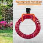 PeoMev Garden Hose Holder Wall Mount Heavy Duty Garden Hose Hanger Free Standing Metal Hose Rack for Outside Yard and Garage