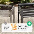King Bird Large Raised Garden Bed with Cover & Netting Galvanized Elevated Planter Box with Legs 72×23×55 in for Backyard, Patio, Balcony, 700lb Capacity, Dark Grey
