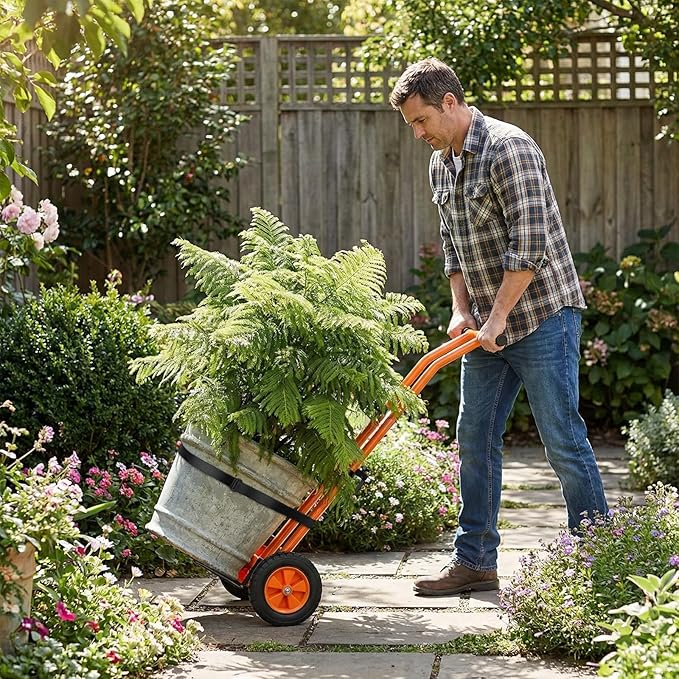Plant Dolly,Plant Caddy With Wheels,Cart With Adjustable Grabbing Arm For Garden Plant Pot Mover Trolley Cart With Strap, For Indoor & Outdoor, 200 Lbs Weight Capacity, Enhanced And Upgraded Version