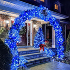 JMEXSUSS 150 LED Blue Christmas Lights Indoor Outdoor, Connectable 59 ft String Lights Plug in, 8 Modes Blue Twinkle Fairy Lights for Bedroom Patio Party Tree Christmas Decorations