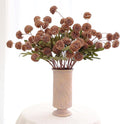12Pcs Fake Kiku Flowers, Artificial Small Chrysanthemum Balls with Stems, Faux Silk Mini Pompon Mums for Vase Floral Arrangement DIY Bouquets Wedding Party Table Centerpieces Home Decor (No Vase)