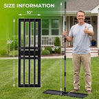 Walensee Lawn Leveling Rake, Levelawn Tool, Heavy Duty Effort Saving Lawn Level Tool, Steel Handle Lawn Leveler for Yard Garden Golf Course , Ease Level Soil Sand Dirt Surfaces, 6.5FT 30"x10"