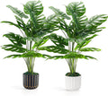 Der Rose 2Packs 28'' Fake Plants Tall Artificial Monstera Faux Plants Indoor for Living Room Home House Decor