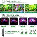 Seed Starter Trays with Grow Lights and Heat Mat, 72 Cells Seed Starter Kit with Lights, 3 Lighting Mode, 4 Timing Set, Germination Kit for Seed Starting Trays with High Humidity Control Domes