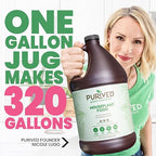 Purived 1gal All-Purpose Liquid Plant Fertilizer - Makes 320 Gallons, for Indoor Houseplants, All-Natural, Groundwater Safe, Made in USA