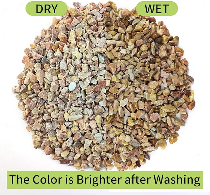FANTIAN 10 LB Natural Pea Gravel Small Pebbles - 3/8 Inch Decorative Pebbles for Indoor Plants,Terrarium Rocks, Outdoor Decorative Rocks, Vase, Succulent Rocks, Aquarium Gravel and Landscaping Rocks