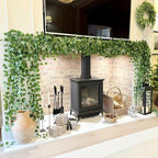 CQURE 48 Pcs 336Ft Artificial Ivy Fake Vines,Ivy Garland Greenery Garland Fake Hanging Plants Vines Green Leaves for Bedroom Wedding Garden Wall Room Decor