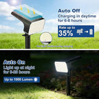 LANSOW Solar Spot Lights Outdoor Waterproof IP67, (2 Pack/90 LED/4 Modes) Solar Landscape Spotlights, 2-in-1 Solar Powered Flood Lights for Yard Garden Pathway Outside Tree, Auto ON/Off(Cool White)