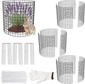 9 Pack Plant Protectors from Animals, 11.8 x 15.7 Inch Metal Plant Cages, Garden Cage to Keep Animals Out, Wire Plant Protectors for Rabbit Chicken Squirrel