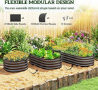Outsunny 5' x 2' x 1' Galvanized Raised Garden Bed Kit, Outdoor Metal Elevated Planter Box with Safety Edge, Easy DIY Stock Tank for Growing Vegetables, Flowers & Herbs, Dark Gray